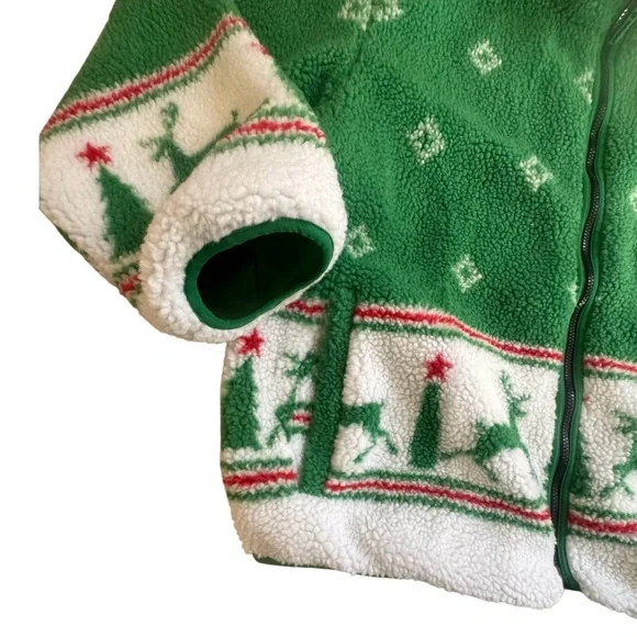 RARE🎄HEINEKEN vintage Ugly Christmas Sherpa jacket men’s coat size XL - Picture 6 of 16